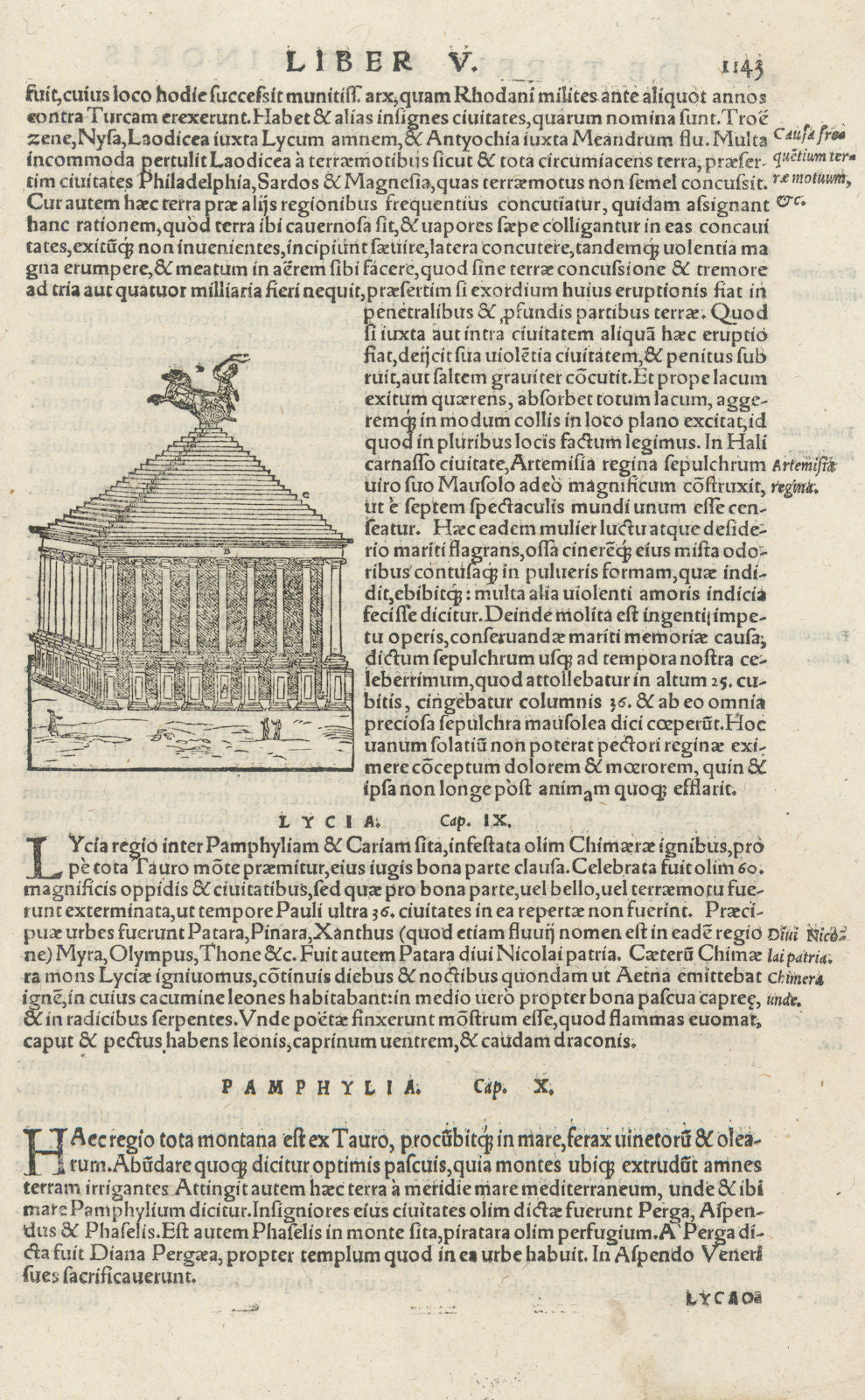 Halicarnassus Mausoleum. Tomb of Mausolus. Bodrum Turkey. Artemisia MÜNSTER 1572